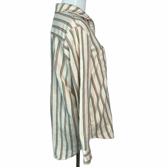 Madewell Flannel Sunday Shirt in Claxton Stripe w/POCKETS XS - Picture 6 of 11